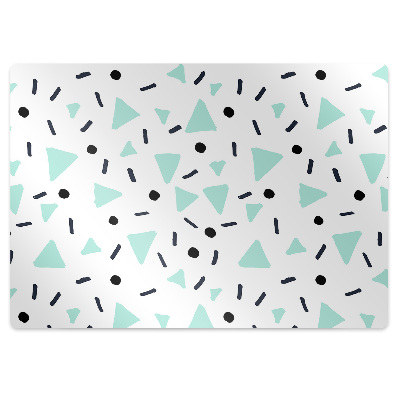 Ochranná podložka pod stoličku Geometrické tvary a bodky,