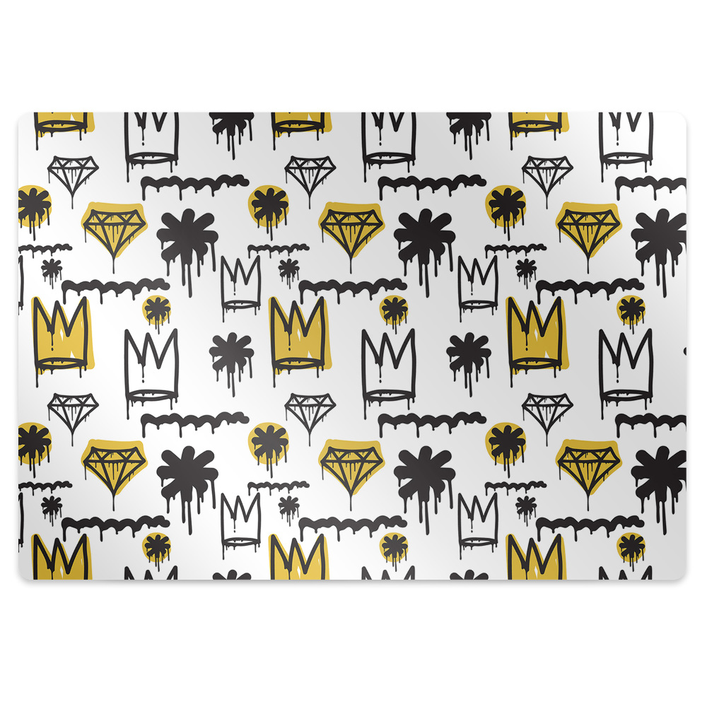 Ochranná podložka pod stoličku Graffiti koruna