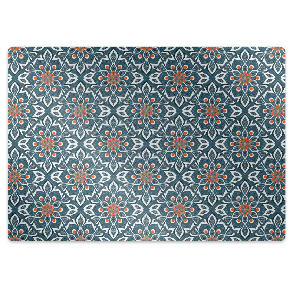 Ochranná podložka pod stoličku Kvetinový geometrický ornament,