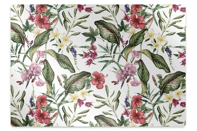 Podložka pod stoličku na kolieskach Tropické kvety