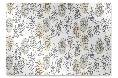 Podložka pod stoličku na podlahu Grafika listov