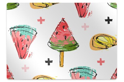 Podložka pod stoličku na kolieskach Melón na paličke