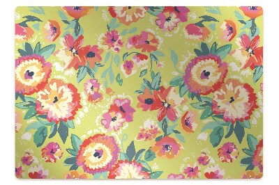 Podložka pod stoličku na kolieskach Kvetinová záhrada