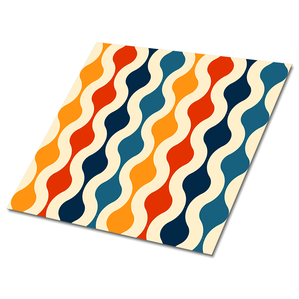 Vinylové obklady na stěnu Farebné retro vlny