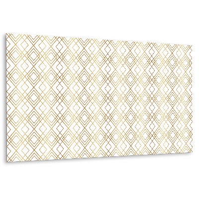 Stenový panel so zlatými ozdobnými líniami