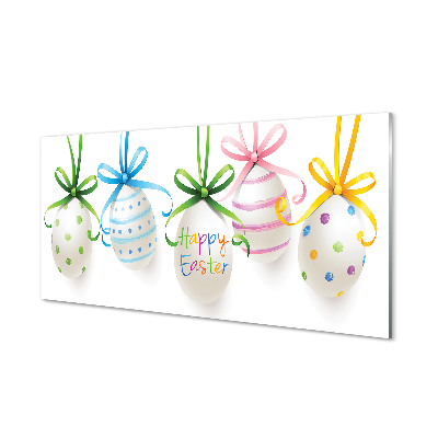 Skleneny obraz Veselé veľkonočné vajíčka