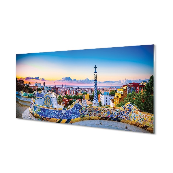 Obraz na skle Španielsko Lavička v parku Güell