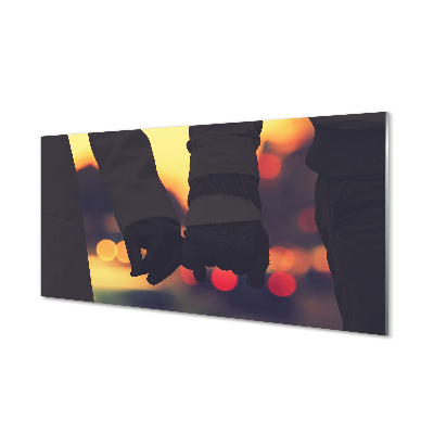 Obraz na skle Ľudia držiaci sa za ruky