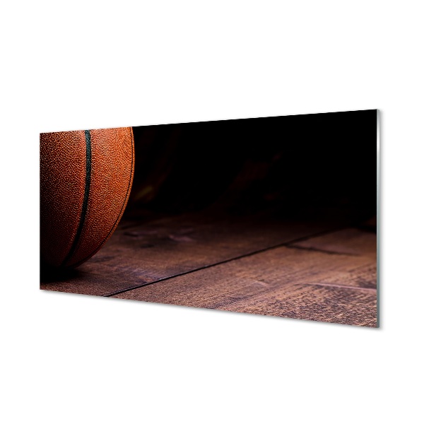 Sklenený obraz Basketbalová lopta na podlahe