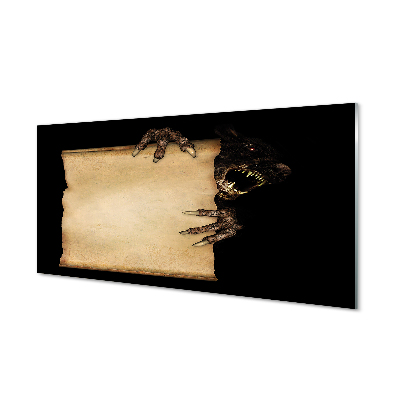 Sklenený obraz Karta strašidelná postava Chupacabra