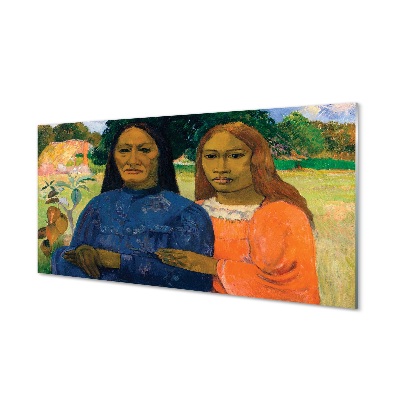 Sklenený obraz Paul Gauguin - Dve ženy