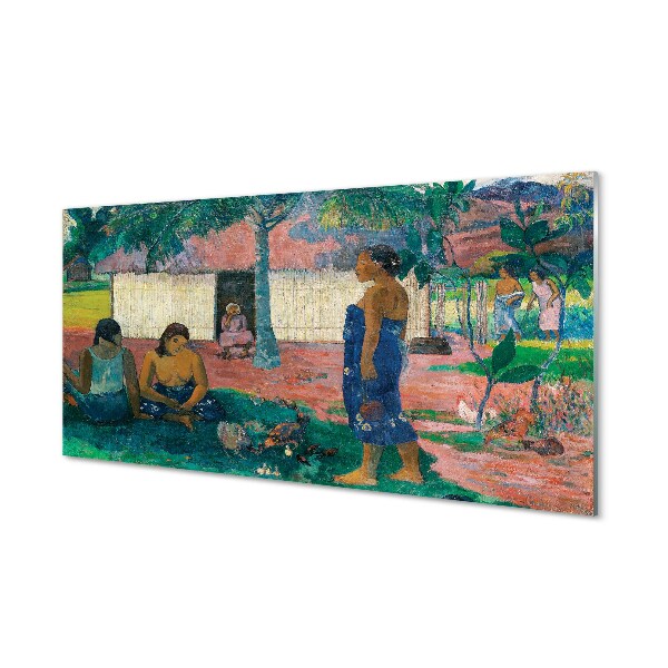 Skleneny obraz Paul Gauguin - No te aha oe riri (Prečo sa hneváš)