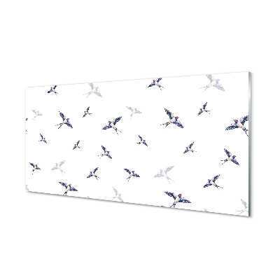 Skleneny obraz Vzor lietajúcich vtákov