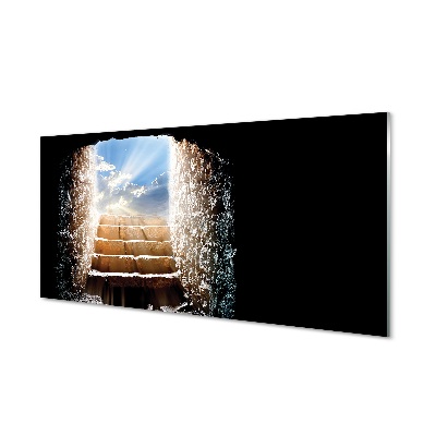 Skleneny obraz Schodisko slnko pohľad na oblohu