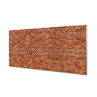 Obraz na skle Červená tehlová stena
