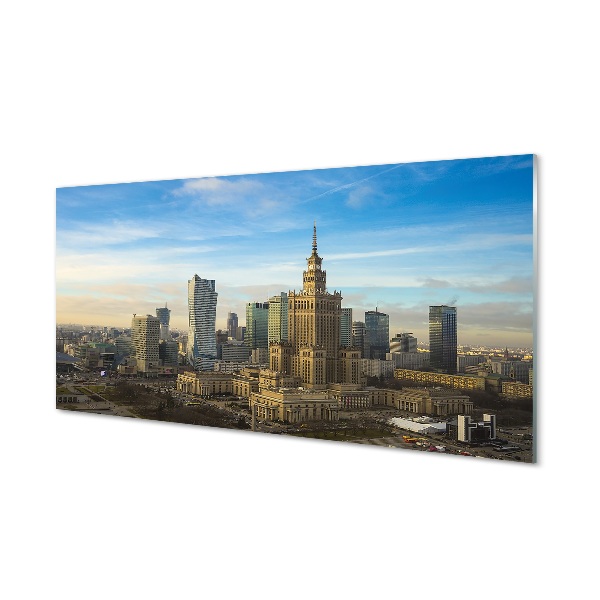Sklenený obraz Varšava Panoráma Palác kultúry