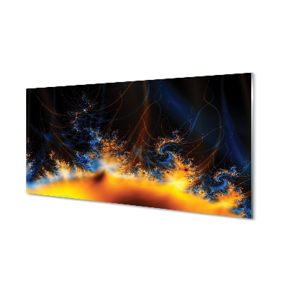 Skleneny obraz Žlto-modré rozmazané škvrny