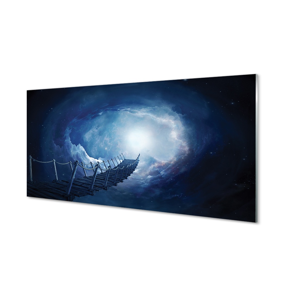 Skleneny obraz Abstraktný most v oblakoch