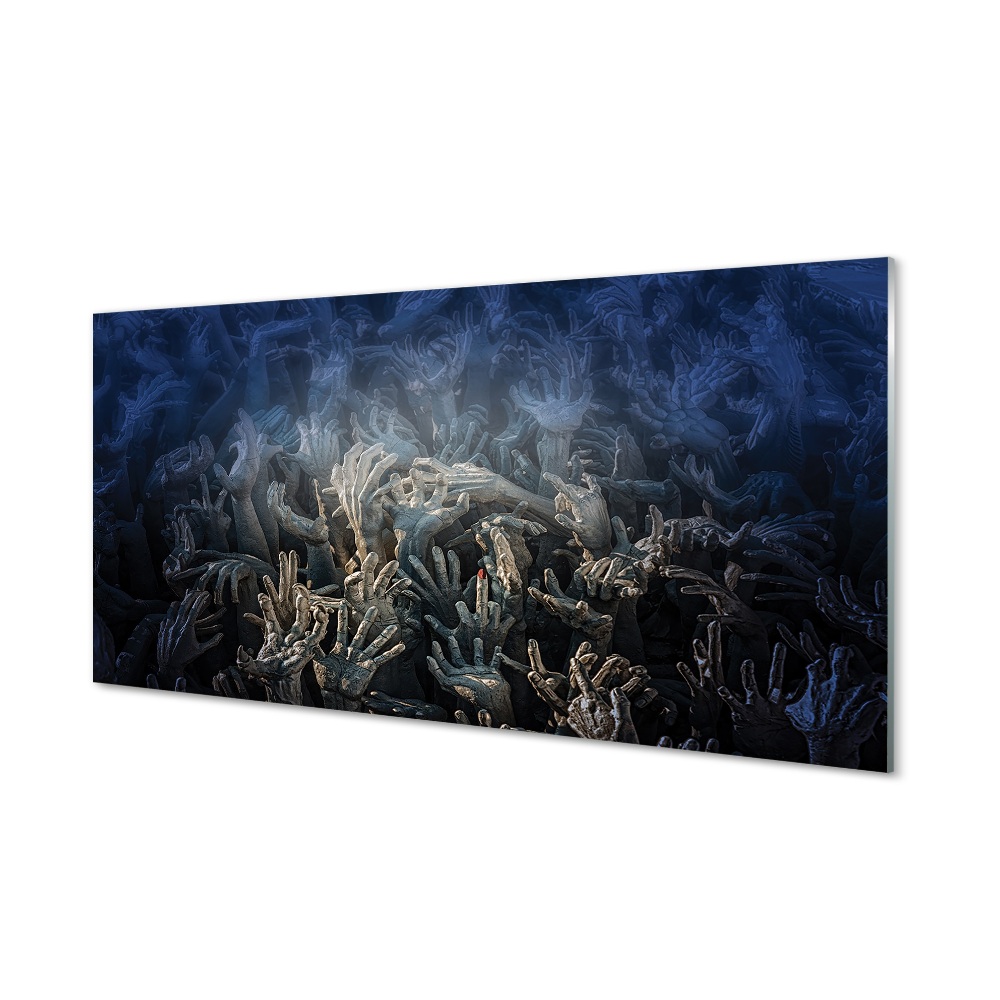 Sklenený obraz Ruky modrá tma