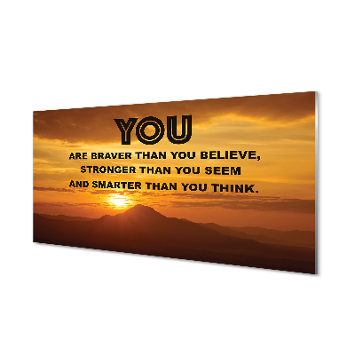 Obraz na skle Odvážnejší, silnejší, inteligentnejší