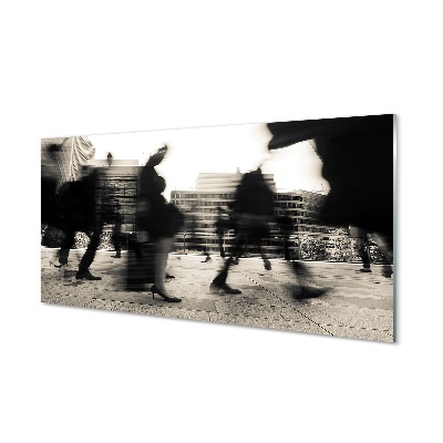 Obraz na skle Ľudia v meste postavy