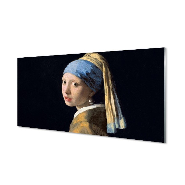 Obraz na skle Johannes Vermeer - Dievča s perlou