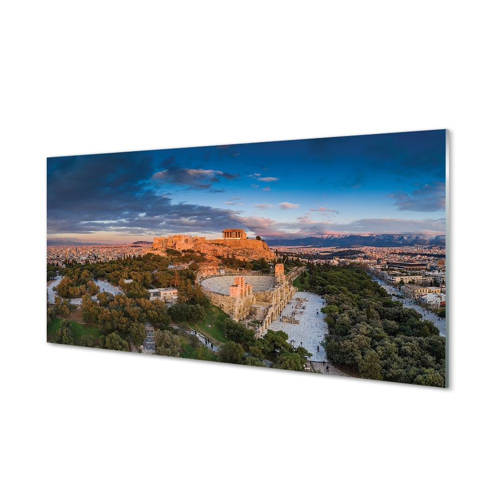 Sklenený obraz Grécko Panoráma architektúry Atén