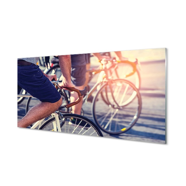 Obraz na skle Preteky na bicykli
