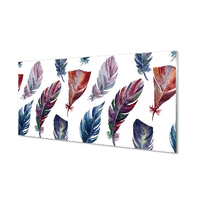 Obraz na skle Vzor farebných pierok