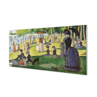 Obraz na skle Georges Seurat - Nedeľné popoludnie na ostrove Grande Jatte