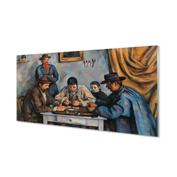 Skleneny obraz Paul Cézanne - Hráči kariet