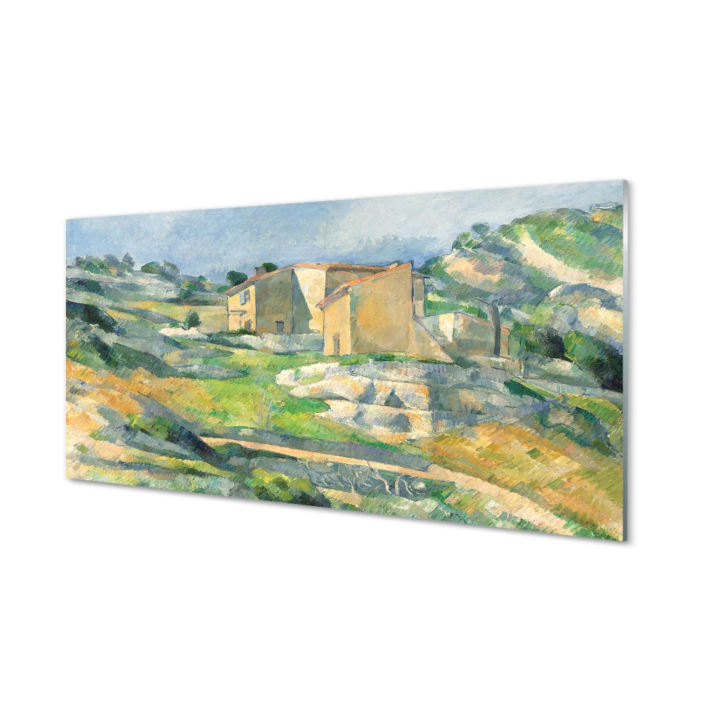 Obraz na skle Paul Cézanne - Domy v Provence
