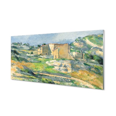 Obraz na skle Paul Cézanne - Domy v Provence