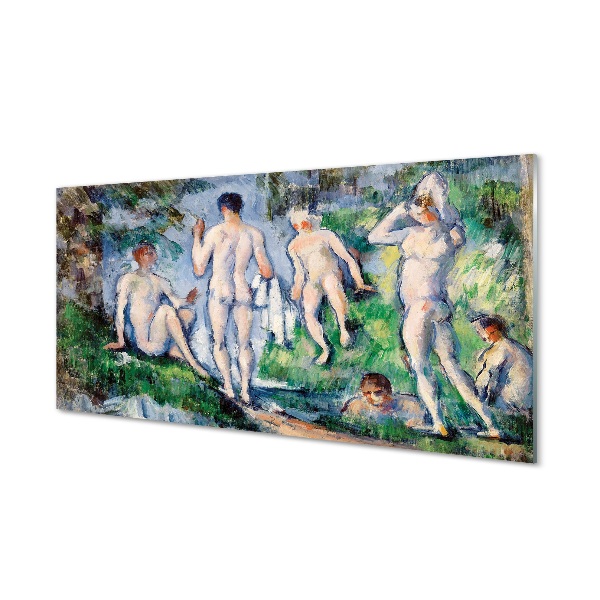 Obraz na skle Paul Cézanne - Kúpajúci sa