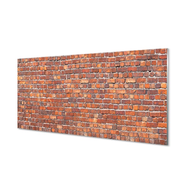 Sklenený obraz Červená tehlová stena