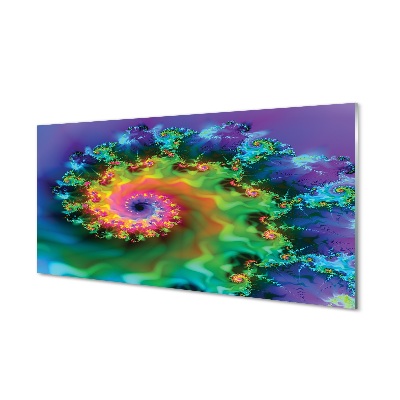 Obraz na skle Dúhový špirálový fraktál