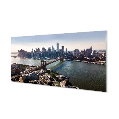 Skleneny obraz Most mesto mrakodrapy Panoráma