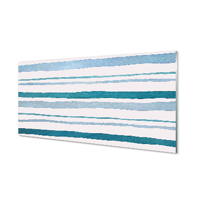 Sklenený obraz Nepravidelné pruhy v morskej farbe