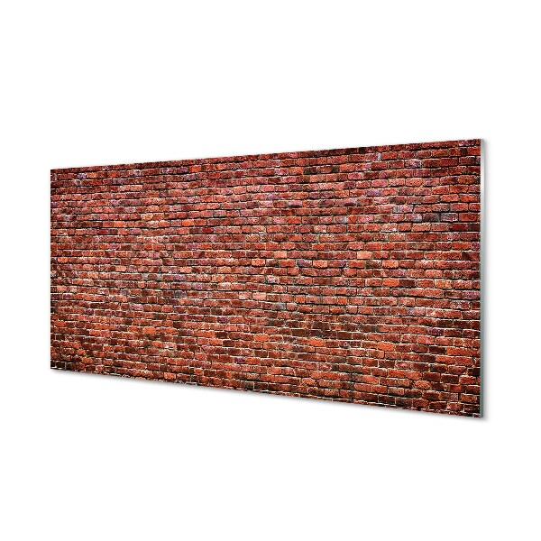 Sklenený obraz Jemná červená tehlová stena