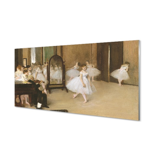 Skleneny obraz Edgar Degas - Lekcia tanca