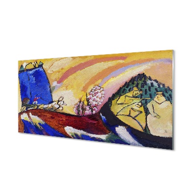Obraz na skle Wassily Kandinsky - Maľba s trojicou