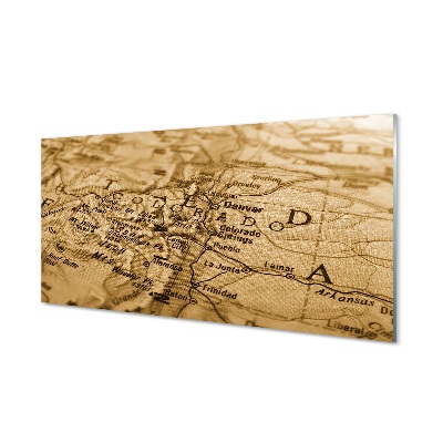 Sklenený obraz Stará mapa Denveru
