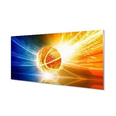 Sklenený obraz Svetelná basketbalová lopta