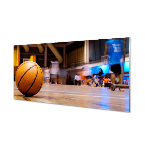 Skleneny obraz Basketbalová lopta na ihrisku
