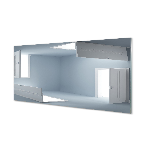 Skleneny obraz Biele dvere 3d