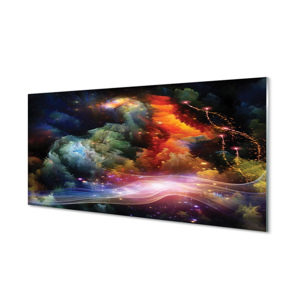 Obraz na skle Abstraktné vzory galaxií