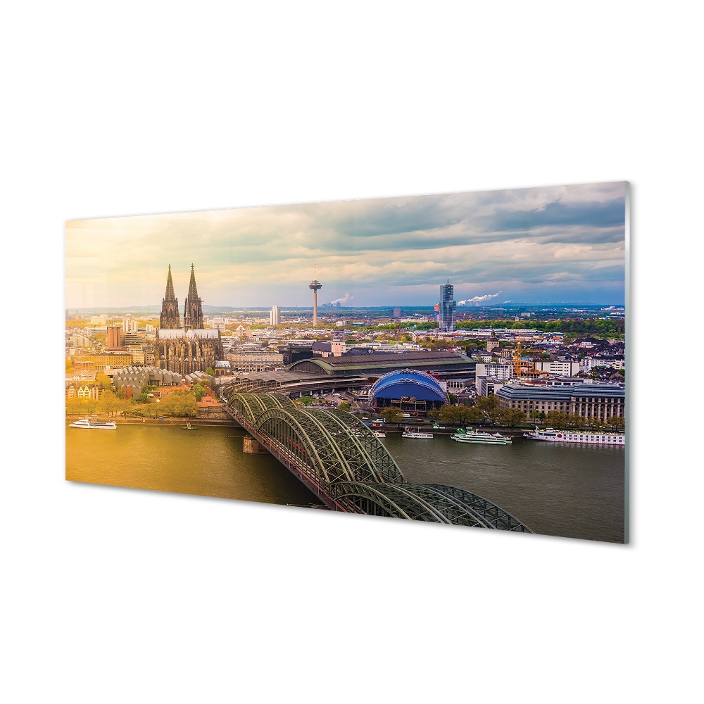 Sklenený obraz Nemecko Mosty cez rieku Panoráma