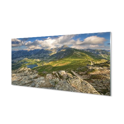 Sklenený obraz Hory zelené údolie