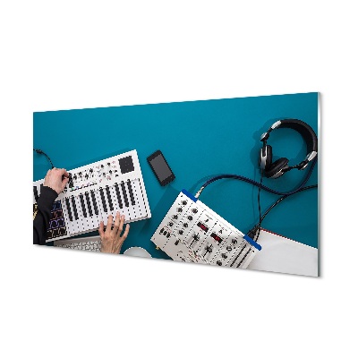 Sklenený obraz Konzolový DJ slúchadlá