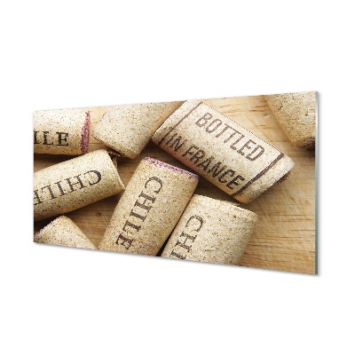 Skleneny obraz Zátky z vínnych fliaš Čile